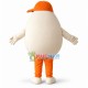 Mischievous Egg Boy In Cap Mascot Costume