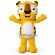 Smiling Cartoon Yellow Tiger Mascot Costume Smiling Cartoon Yellow Tiger Mascot Costume