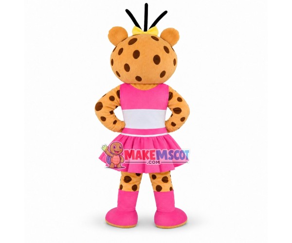 Lovely Cheerleader Leopard Mascot Costume Lovely Cheerleader Leopard Mascot Costume