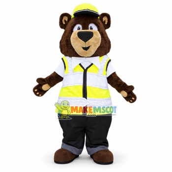 Carl the Safety Bear Mascot Costume Carl the Safety Bear Mascot Costume