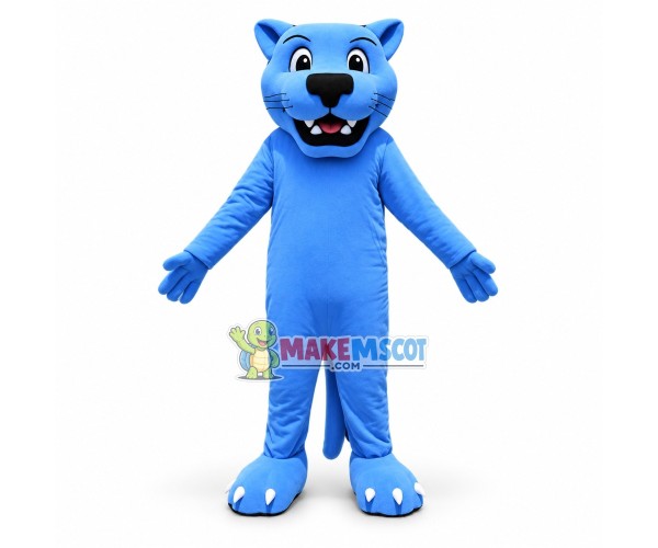 Blue Panther Mascot Costume Blue Panther Mascot Costume