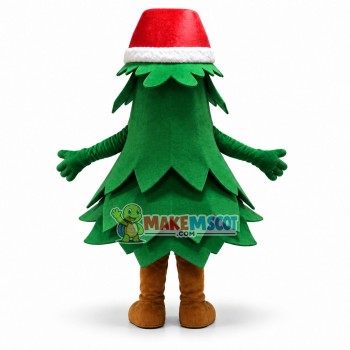 Deluxe Cartoon Christmas Tree In Christmas Hat Lightweight Mascot Costume Deluxe Cartoon Christmas Tree In Christmas Hat Lightweight Mascot Costume