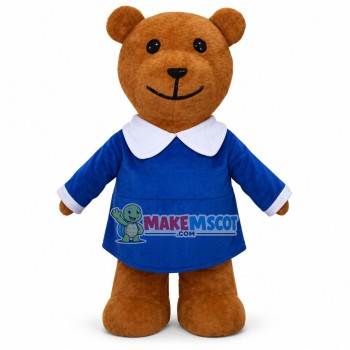 Lady Teddy Bear Mascot Costume 