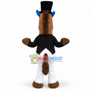 Gentleman White Hippopotamus Mascot Costume Gentleman White Hippopotamus Mascot Costume