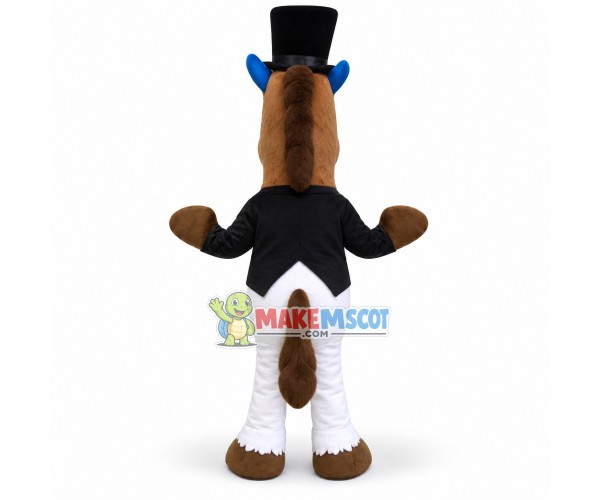 Gentleman White Hippopotamus Mascot Costume Gentleman White Hippopotamus Mascot Costume