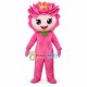 Cartoon Pink Peony Girl Mascot Costume Cartoon Pink Peony Girl Mascot Costume
