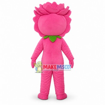 Cartoon Pink Peony Girl Mascot Costume Cartoon Pink Peony Girl Mascot Costume