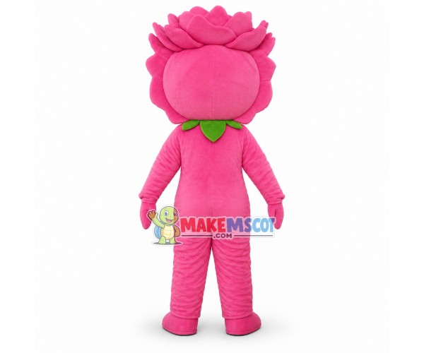 Cartoon Pink Peony Girl Mascot Costume Cartoon Pink Peony Girl Mascot Costume