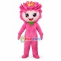 Cartoon Pink Peony Girl Mascot Costume 