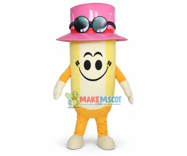 Cool Pencil Man Mascot Costume Cool Pencil Man Mascot Costume