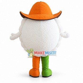 Huge Cartoon Dumpling In Hat Mascot Costume Huge Cartoon Dumpling In Hat Mascot Costume