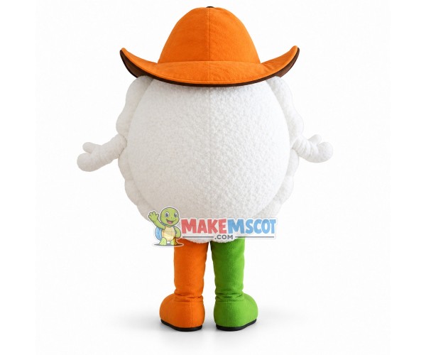 Huge Cartoon Dumpling In Hat Mascot Costume Huge Cartoon Dumpling In Hat Mascot Costume