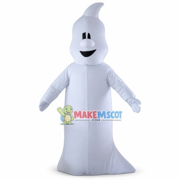 Halloween White Ghost Mascot Costume Halloween White Ghost Mascot Costume