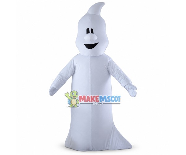 Halloween White Ghost Mascot Costume Halloween White Ghost Mascot Costume
