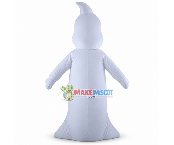 Halloween White Ghost Mascot Costume Halloween White Ghost Mascot Costume