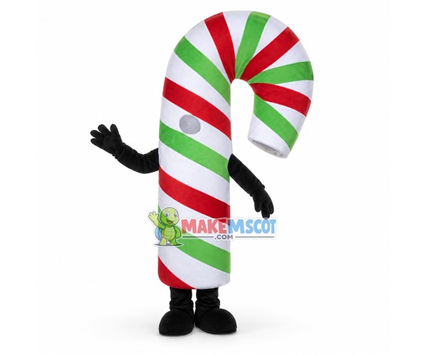 Deluxe Christmas Candy Cane Lightweight Mascot Adult Costume Deluxe Christmas Candy Cane Lightweight Mascot Adult Costume