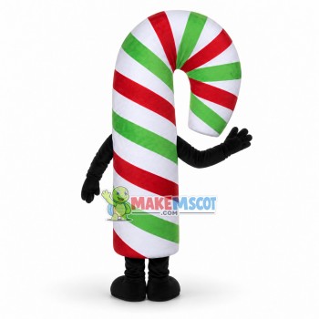 Deluxe Christmas Candy Cane Lightweight Mascot Adult Costume Deluxe Christmas Candy Cane Lightweight Mascot Adult Costume