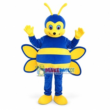 Elementary School Blue Honey Bee Mascot Costume Elementary School Blue Honey Bee Mascot Costume