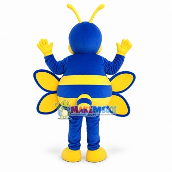 Elementary School Blue Honey Bee Mascot Costume Elementary School Blue Honey Bee Mascot Costume