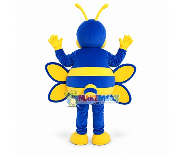 Elementary School Blue Honey Bee Mascot Costume Elementary School Blue Honey Bee Mascot Costume