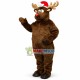 Santa's Red-Nosed Christmas Reindeer Mascot Costume Adult Plush Costume Santa's Red-Nosed Christmas Reindeer Mascot Costume Adult Plush Costume