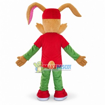 Happy Bunny Mascot Cartoon Costume Animal Fancy Dress Costume Happy Bunny Mascot Cartoon Costume Animal Fancy Dress Costume