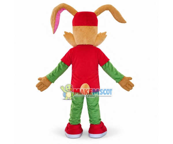 Happy Bunny Mascot Cartoon Costume Animal Fancy Dress Costume Happy Bunny Mascot Cartoon Costume Animal Fancy Dress Costume