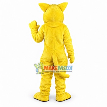 Growling Yellow Wildcat Mascot Costume Growling Yellow Wildcat Mascot Costume