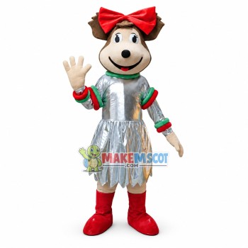 Festival Bear Girl Mascot Costume 