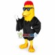 Cool Yellow-headed Bird With Red Hair Mascot Costume Cool Yellow-headed Bird With Red Hair Mascot Costume