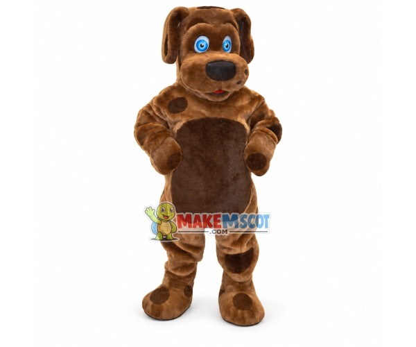 Loyal Brown Dog Mascot Costume 