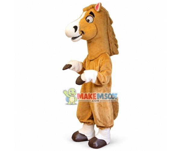 Light Brown Horse Mascot Costume Light Brown Horse Mascot Costume