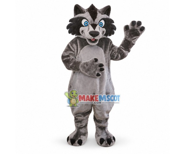 Treacherous Blue eyed Raccoon Mascot Costume Treacherous Blue eyed Raccoon Mascot Costume