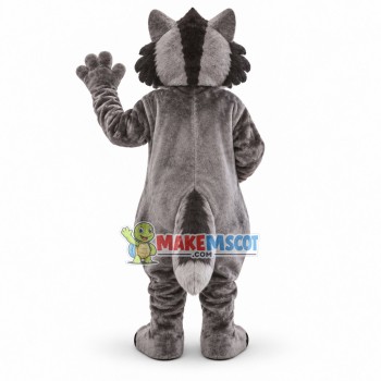 Treacherous Blue eyed Raccoon Mascot Costume 