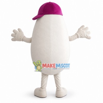 Gluttonous Rice Man In Red Hat Mascot Cartoon Costume Gluttonous Rice Man In Red Hat Mascot Cartoon Costume