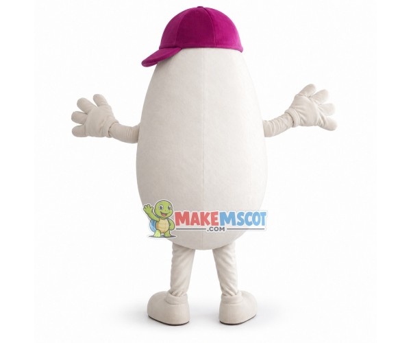 Gluttonous Rice Man In Red Hat Mascot Cartoon Costume Gluttonous Rice Man In Red Hat Mascot Cartoon Costume