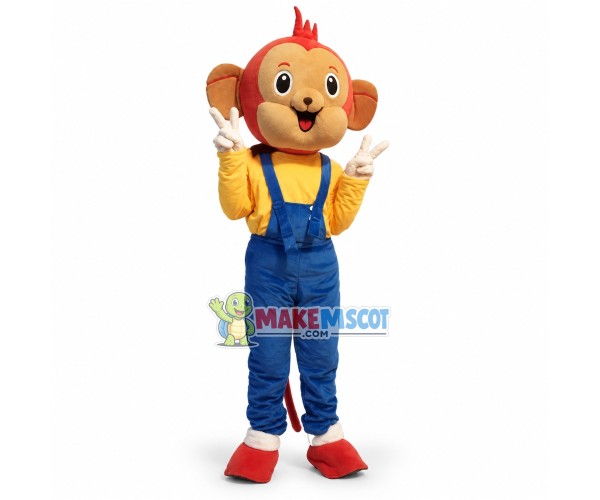 Cute Red-haired Monkey Boy Mascot Costume Fancy Dress Costume Cute Red-haired Monkey Boy Mascot Costume Fancy Dress Costume