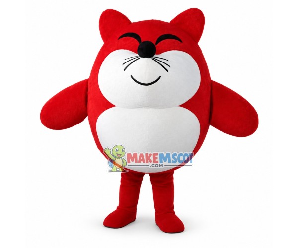 Fat Cartoon Red Fox Mascot Costume Fat Cartoon Red Fox Mascot Costume