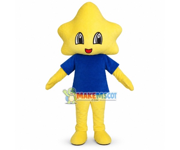 Yellow Petal Man Mascot Costume Yellow Petal Man Mascot Costume