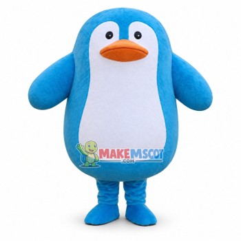 Adult Cartoon Blue Penguin Mascot Costume 