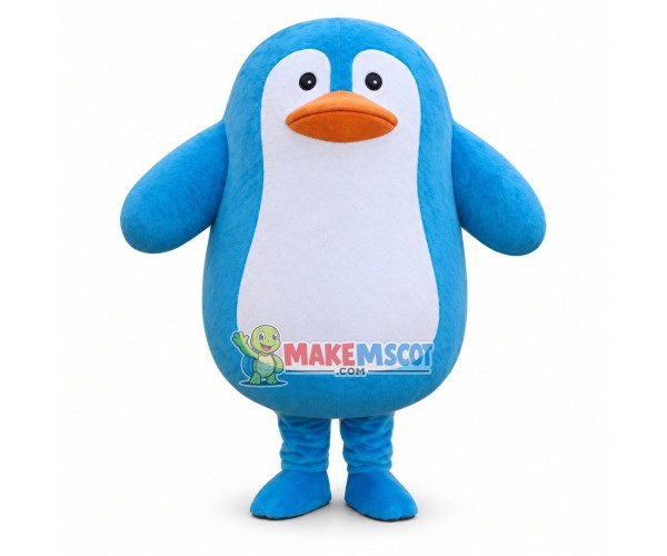 Adult Cartoon Blue Penguin Mascot Costume Adult Cartoon Blue Penguin Mascot Costume
