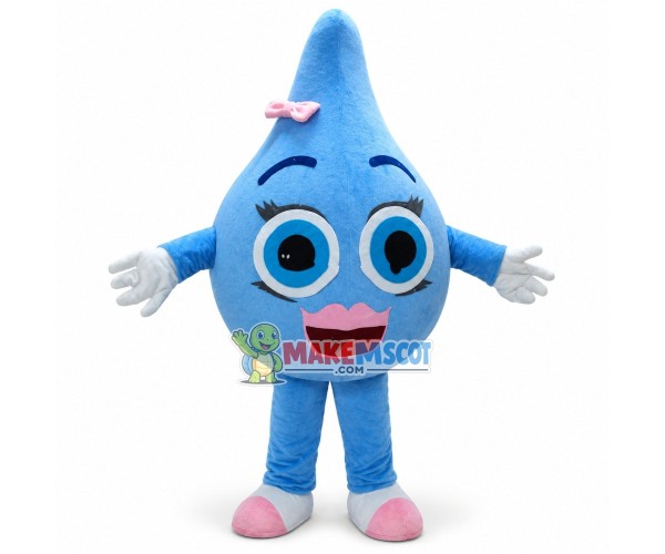 Water Drop Girl Mascot Costume Water Drop Girl Mascot Costume