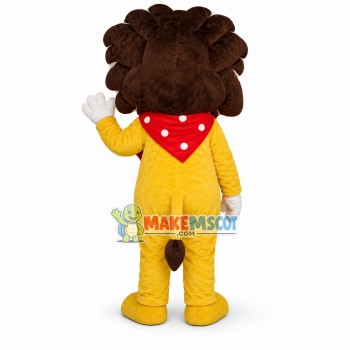 Lovely Cartoon Yellow Lion Mascot Costume 