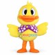 Little Yellow Duck With Purple Bow Tie Mascot Costume For Adult Little Yellow Duck With Purple Bow Tie Mascot Costume For Adult