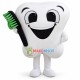 Huge Cartoon Tooth With Toothbrush Mascot Adult Costume 