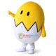 Huge Egg With Cracked Half Peeled Brown Shell Mascot Costume For Adult 