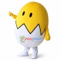 Huge Egg With Cracked Half Peeled Brown Shell Mascot Costume For Adult 