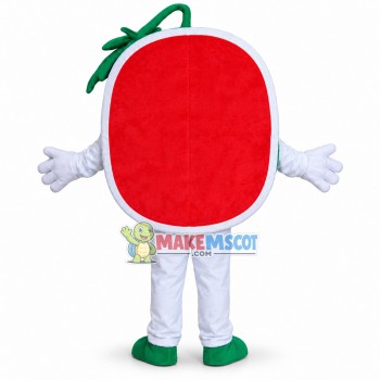 Adult Cartoon Round Slice Of Watermelon Mascot Costume Adult Cartoon Round Slice Of Watermelon Mascot Costume