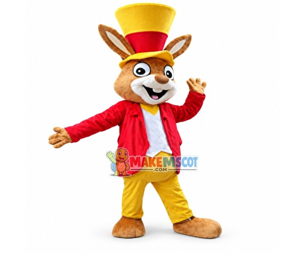 Happy Gentleman Bunny Easter Bunny Mascot Costume 