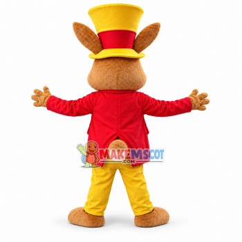 Happy Gentleman Bunny Easter Bunny Mascot Costume Happy Gentleman Bunny Easter Bunny Mascot Costume